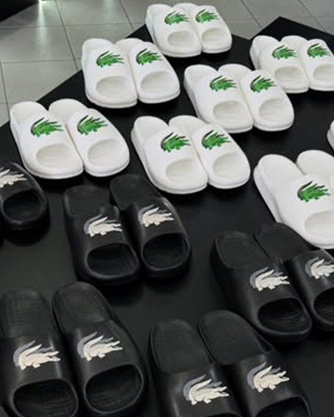 Chinelo Lacoste Slide Branco